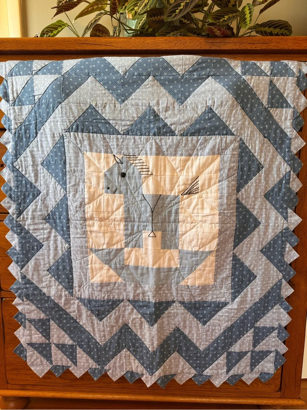 Vintage 1980’s hand-quilted baby quilt.